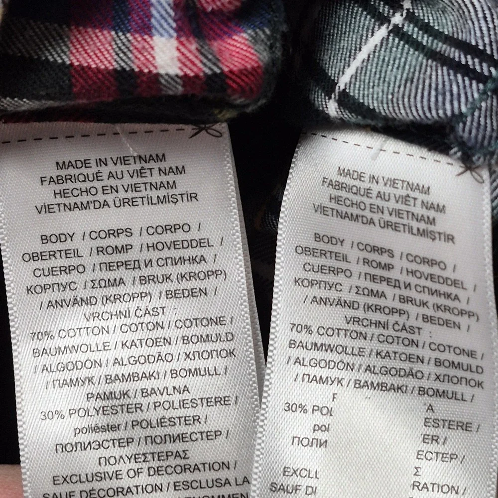 Ralph Lauren Boys 7 Performance Flannel Shirts Plaid Button Down Lot of 2